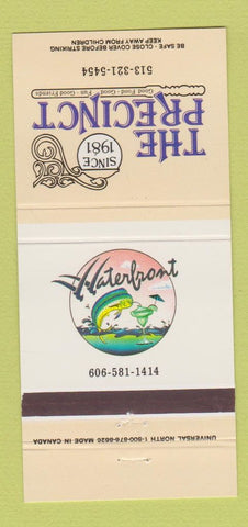 Matchbook Cover - The Precinct Waterfront Cincinnati OH Covington KY 30 Strike