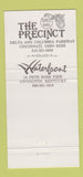 Matchbook Cover - The Precinct Waterfront Cincinnati OH Covington KY 30 Strike