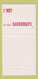 Matchbook Cover - Ranchman's Steak House Calgary AB 30 Strike