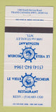 Matchbook Cover - Le Vieux Pecheur Restaurant Montreal QC 30 Strike