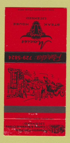Matchbook Cover - Macies Steak House Ottawa ON WEAR 30 Strike