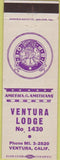 Matchbook Cover - Matchbook Cover Elks Club Ventura CA