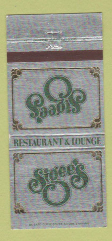 Matchbook Cover - Sigee's Restaurant 30 Strike