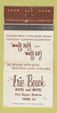 Matchbook Cover - Erie Beach Hotel Motel Port Dover ON WORN 30 Strike