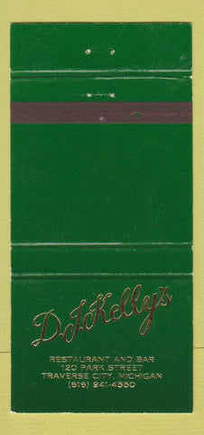 Matchbook Cover - DJ Kelly's Restaurant Traverse City MI 30 Strike