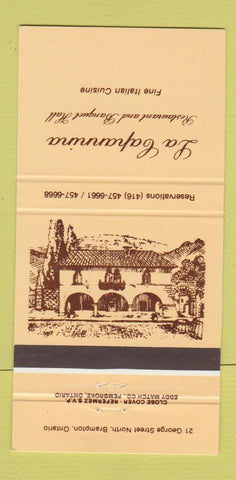 Matchbook Cover - La Capannina Restaurant Brampton ON 30 Strike