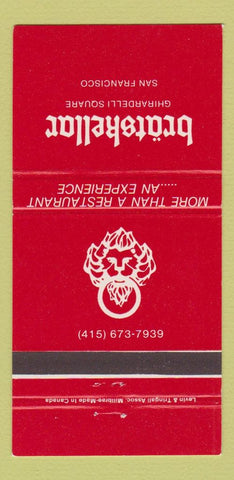 Matchbook Cover - Bratskellar Restaurant San Francisco CA 30 Strike