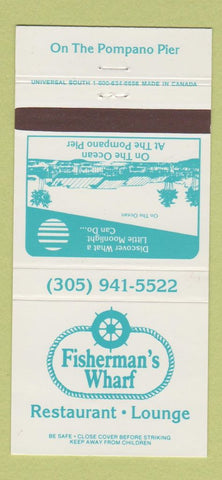Matchbook Cover - Fishermen's Wharf Restaurant Pompano Beach FL 30 Strike