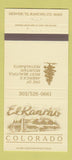 Matchbook Cover - El Rancho Denver Colorado Resort 30 Strike