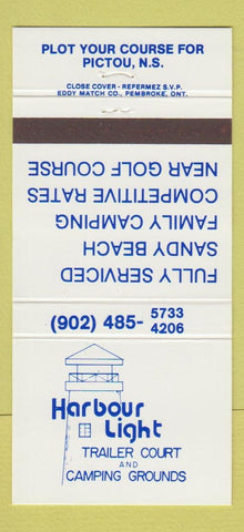 Matchbook Cover - Harbor Light Trailer Court Pictous NS 30 Strike