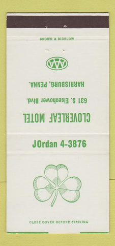 Matchbook Cover - Cloverleaf Motel Harrisburg PA 30 Strike