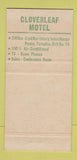 Matchbook Cover - Cloverleaf Motel Harrisburg PA 30 Strike