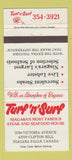 Matchbook Cover - Turf n Surf Restaurant Niagara Falls ON 30 Strike