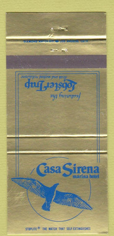 Matchbook Cover - Casa Sirena Hotel Oxnard CA 30 Strike