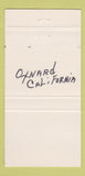 Matchbook Cover - San Simeon Restaurant CA 30 Strike