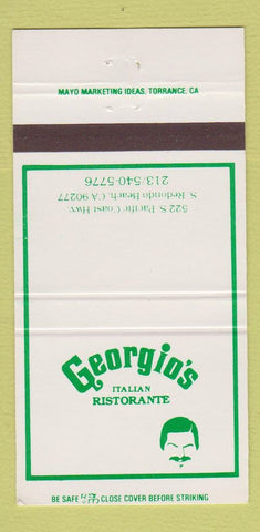 Matchbook Cover - Georgio's Italian Restaurant South Redondo Beach CA 30 Strike