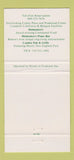 Matchbook Cover - Lenox Hotel Boston MA 30 Strike