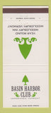 Matchbook Cover - Basin Harbor Club Vergennes VT Middlebury 30 Strike