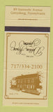 Matchbook Cover - Dobbin House Tavern Gettysburg PA 30 Strike