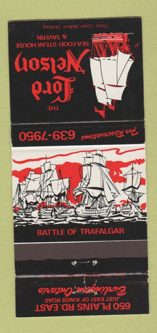 Matchbook Cover - Lord Nelson Restaurant Burlington ON 30 Strike