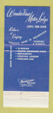 Matchbook Cover - Bar Harbor ME Wonder View Motor Lodge 30 Strike
