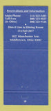 Matchbook Cover - Manchester Inn Middletown OH 30 Strike