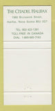 Matchbook Cover - Arthur's Restaurant Citadel Halifax NS hotel 30 Strike