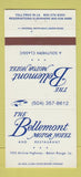Matchbook Cover - Bellemont Motor Hotel Baton Rouge LA #1 WHITE 30 Strike