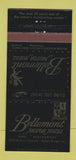 Matchbook Cover - Bellemont Motor Hotel Baton Rouge LA #2 BLACK 30 Strike