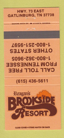 Matchbook Cover - Reagan's Brookside Resort Gatlinburg TN 30 Strike