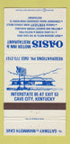 Matchbook Cover - Oasis Motor Inn Restaurant Cave City KY WEAR 30 Strike