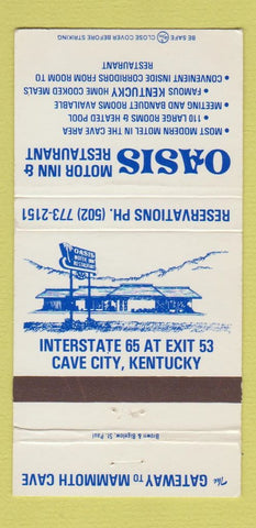 Matchbook Cover - Oasis Motor Inn Restaurant Cave City KY WEAR 30 Strike