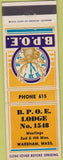 Matchbook Cover - Elks Club Wareham MA