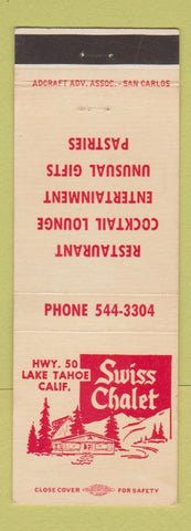 Matchbook Cover - Swiss Chalet Lake Tahoe CA