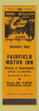Matchbook Cover - Fairfield Motor Inn CA