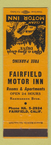 Matchbook Cover - Fairfield Motor Inn CA