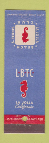 Matchbook Cover - La Jolla Beach Tennis Club CA seahorse