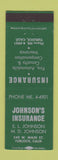 Matchbook Cover - Johnson's Insurance Turlock CA