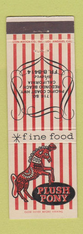 Matchbook Cover - Plush Pony Redondo Beach CA