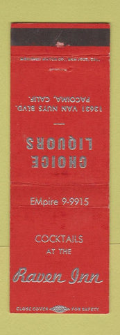 Matchbook Cover - Raven Inn Pacoima CA