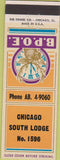 Matchbook Cover - Matchbook Cover Elks Club Chicago South IL