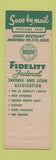 Matchbook Cover - Fidelity Federal Savings Glendale CA