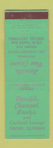 Matchbook Cover - Harold's New Casino Fontana CA