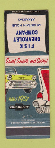 Matchbook Cover - 1957 Chevrolet Fisk Mountain Home AR