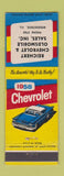 Matchbook Cover - 1958 Chevrolet Reichert Oldsmobile Woodstock IL