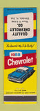 Matchbook Cover - 1958 Chevrolet Quality Ellendale ND