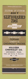 Matchbook Cover - 1962 Chevrolet Hulsizer Montgomery PA