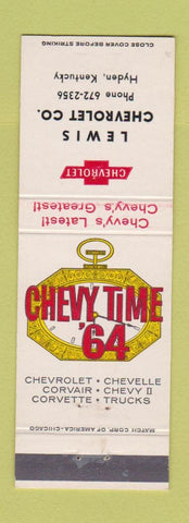 Matchbook Cover - 1964 Chevrolet Lewis Hyden KY