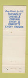 Matchbook Cover - 1965 Chevrolet Degler Hamburg PA