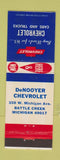 Matchbook Cover - 1965 Chevrolet DeNooyer Battle Creek MI